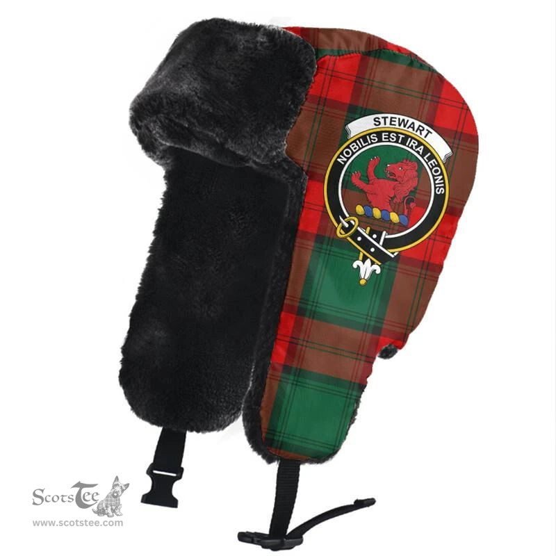 Scottish Stewart Atholl Modern Clans Tartan Trapper Hat - Crest Classic Scottish Plaid Tartan Plaid