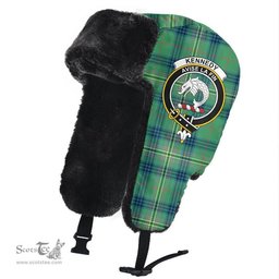 Scottish Kennedy Ancient Clans Tartan Trapper Hat - Crest Classic Scottish Plaid Tartan Plaid