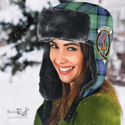 Scottish Sutherland Old Ancient Clans Tartan Trapper Hat - Crest Classic Scottish Plaid Tartan Plaid