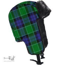 Scottish Graham of Menteith Modern Clan Tartan Trapper Hat - Classic Scottish Plaid Tartan Plaid