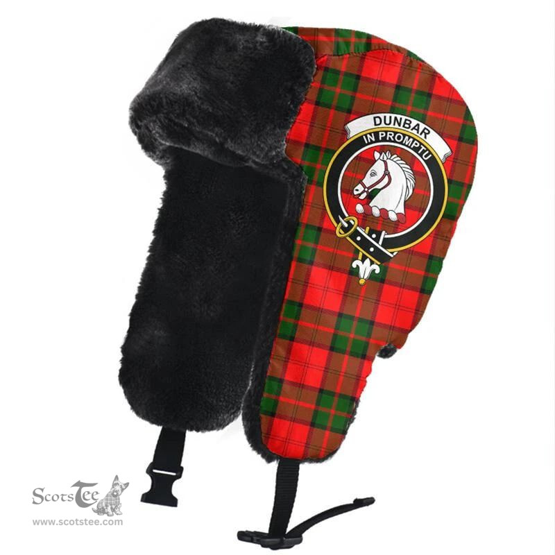 Scottish Dunbar Modern Clans Tartan Trapper Hat - Crest Classic Scottish Plaid Tartan Plaid