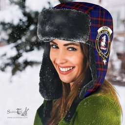 Scottish Home Modern Clans Tartan Trapper Hat - Crest Classic Scottish Plaid Tartan Plaid