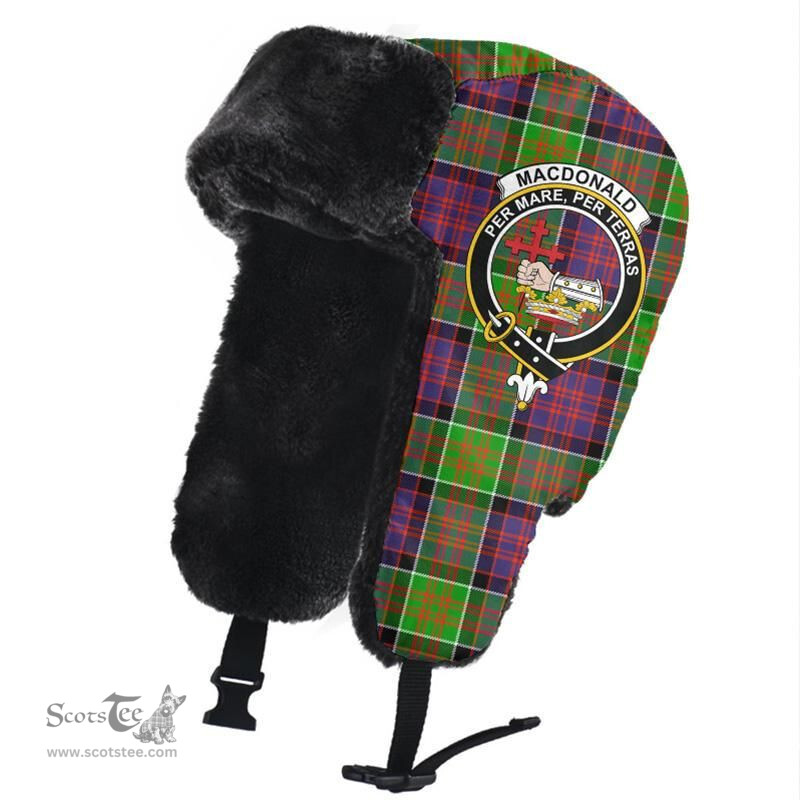 Scottish MacDonald of Clanranald Clans Tartan Trapper Hat - Crest Classic Scottish Plaid Tartan Plaid