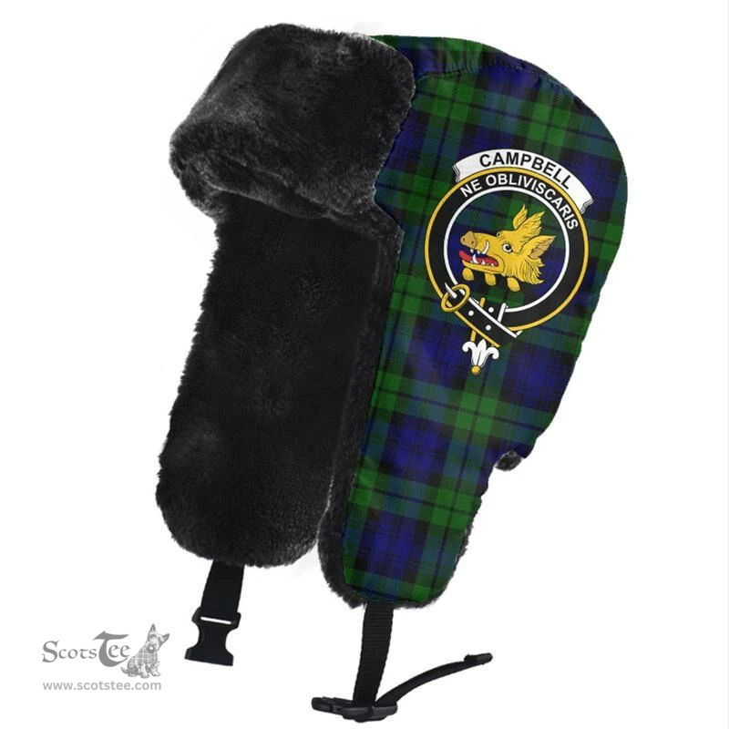 Scottish Campbell Modern Clans Tartan Trapper Hat - Crest Classic Scottish Plaid Tartan Plaid