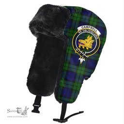 Scottish Campbell Modern Clans Tartan Trapper Hat - Crest Classic Scottish Plaid Tartan Plaid