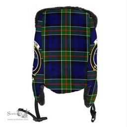 Scottish Colquhoun Modern Clans Tartan Trapper Hat - Crest Classic Scottish Plaid Tartan Plaid