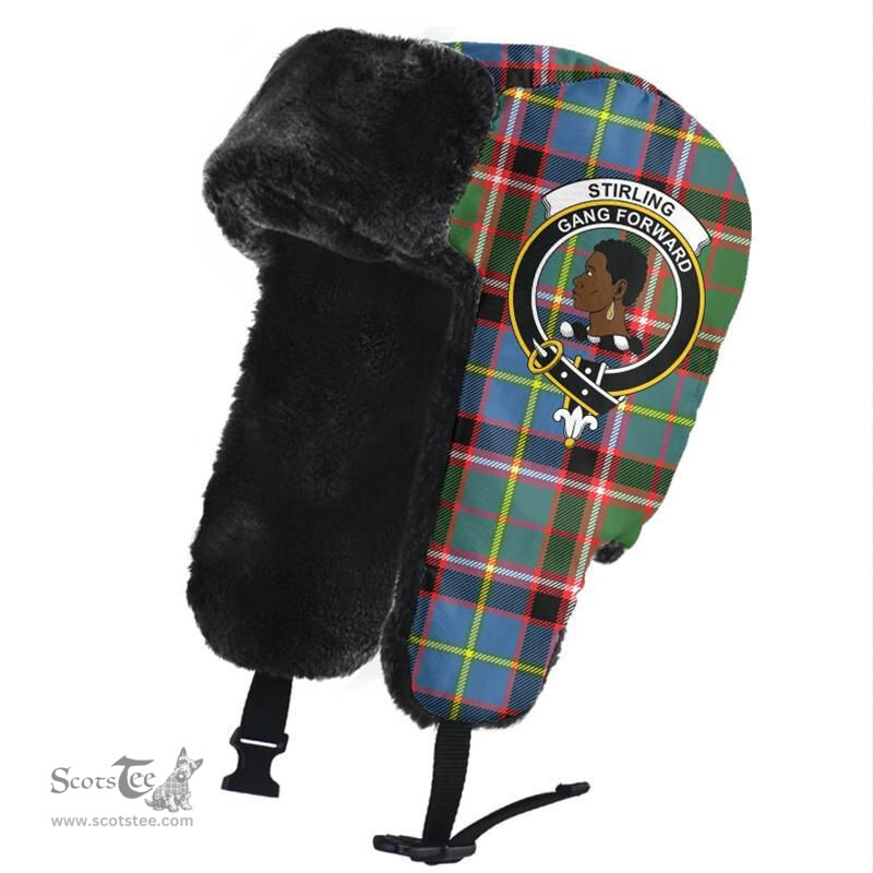 Scottish Stirling & Bannockburn District Clans Tartan Trapper Hat - Crest Classic Scottish Plaid Tartan Plaid