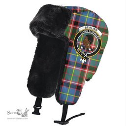 Scottish Stirling & Bannockburn District Clans Tartan Trapper Hat - Crest Classic Scottish Plaid Tartan Plaid