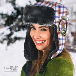 Scottish Boswell Modern Clans Tartan Trapper Hat - Crest Classic Scottish Plaid Tartan Plaid