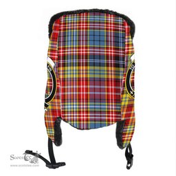 Scottish Ogilvie of Airlie Ancient Clans Tartan Trapper Hat - Crest Classic Scottish Plaid Tartan Plaid