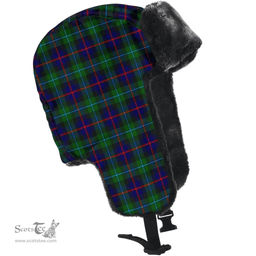 Scottish Campbell of Cawdor Modern Clan Tartan Trapper Hat - Classic Scottish Plaid Tartan Plaid
