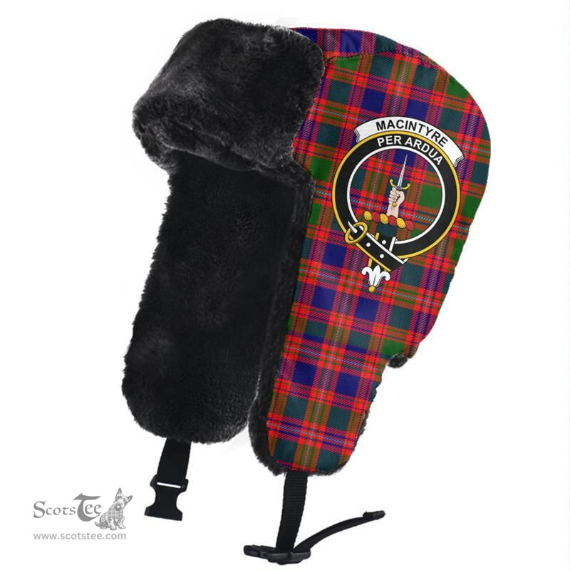 Scottish MacIntyre Modern Clans Tartan Trapper Hat - Crest Classic Scottish Plaid Tartan Plaid