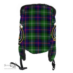 Scottish Sutherland Modern Clans Tartan Trapper Hat - Crest Classic Scottish Plaid Tartan Plaid