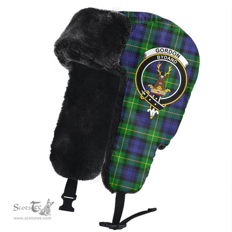 Scottish Gordon Modern Clans Tartan Trapper Hat - Crest Classic Scottish Plaid Tartan Plaid