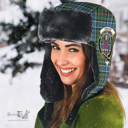 Scottish Ogilvie Hunting Ancient Clans Tartan Trapper Hat - Crest Classic Scottish Plaid Tartan Plaid
