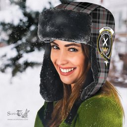 Scottish Moffat Modern Clans Tartan Trapper Hat - Crest Classic Scottish Plaid Tartan Plaid
