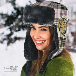 Scottish MacPherson Dress Ancient Clans Tartan Trapper Hat - Crest Classic Scottish Plaid Tartan Plaid