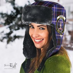Scottish Dunlop Modern Clans Tartan Trapper Hat - Crest Classic Scottish Plaid Tartan Plaid