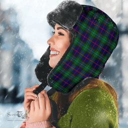 Scottish Campbell of Cawdor Modern Clan Tartan Trapper Hat - Classic Scottish Plaid Tartan Plaid