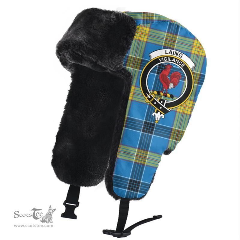 Scottish Laing Clans Tartan Trapper Hat - Crest Classic Scottish Plaid Tartan Plaid