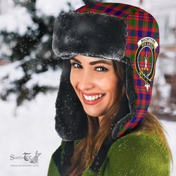 Scottish MacIntyre Modern Clans Tartan Trapper Hat - Crest Classic Scottish Plaid Tartan Plaid