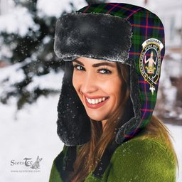 Scottish Urquhart Modern Clans Tartan Trapper Hat - Crest Classic Scottish Plaid Tartan Plaid