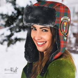 Scottish Chisholm Ancient Clans Tartan Trapper Hat - Crest Classic Scottish Plaid Tartan Plaid