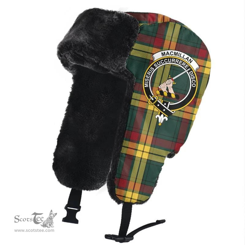 Scottish MacMillan Old Modern Clans Tartan Trapper Hat - Crest Classic Scottish Plaid Tartan Plaid