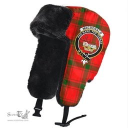 Scottish MacDonald of Sleat Clans Tartan Trapper Hat - Crest Classic Scottish Plaid Tartan Plaid