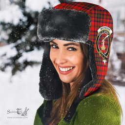 Scottish Matheson Modern Clans Tartan Trapper Hat - Crest Classic Scottish Plaid Tartan Plaid