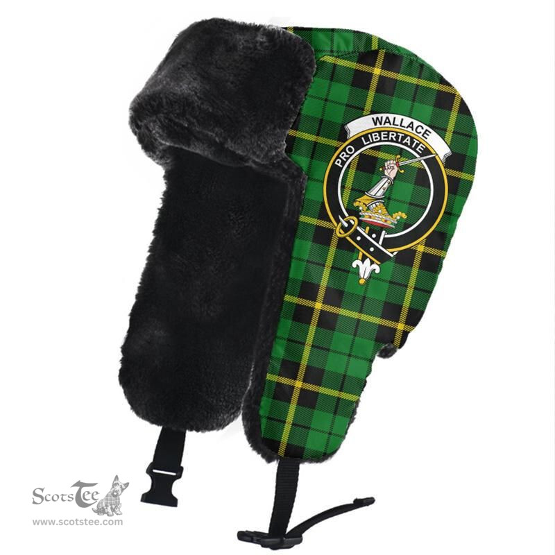 Scottish Wallace Hunting - Red Clans Tartan Trapper Hat - Crest Classic Scottish Plaid Tartan Plaid