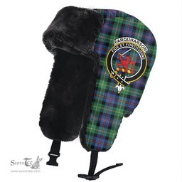 Scottish Farquharson Ancient Clans Tartan Trapper Hat - Crest Classic Scottish Plaid Tartan Plaid