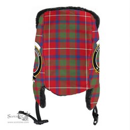 Scottish Shaw Red Modern Clans Tartan Trapper Hat - Crest Classic Scottish Plaid Tartan Plaid