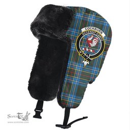 Scottish Cockburn Modern Clans Tartan Trapper Hat - Crest Classic Scottish Plaid Tartan Plaid