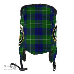 Scottish Oliphant Modern Clans Tartan Trapper Hat - Crest Classic Scottish Plaid Tartan Plaid