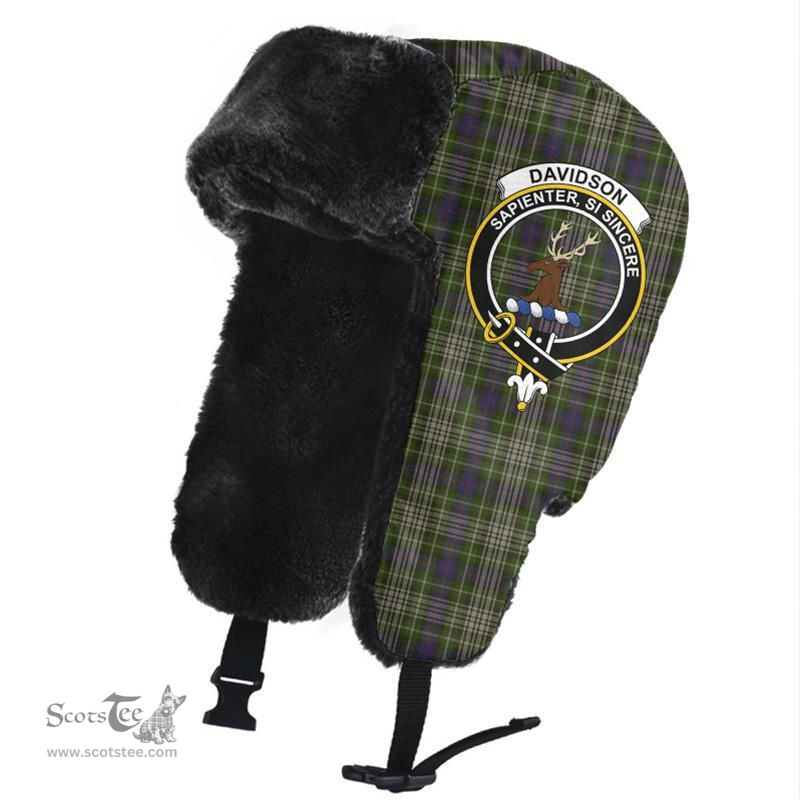 Scottish Davidson Tulloch Dress Clans Tartan Trapper Hat - Crest Classic Scottish Plaid Tartan Plaid
