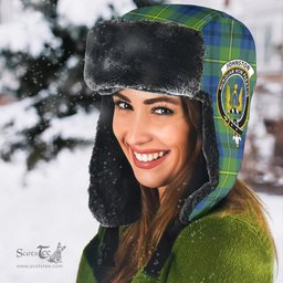 Scottish Johnston Ancient Clans Tartan Trapper Hat - Crest Classic Scottish Plaid Tartan Plaid