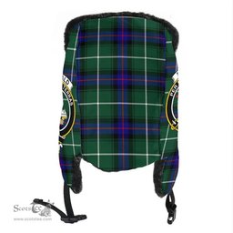 Scottish MacDonald of the Isles Hunting Modern Clans Tartan Trapper Hat - Crest Classic Scottish Plaid Tartan Plaid