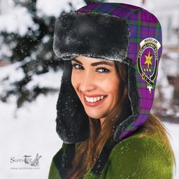 Scottish Wardlaw Modern Clans Tartan Trapper Hat - Crest Classic Scottish Plaid Tartan Plaid
