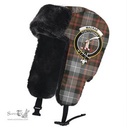 Scottish MacRae Hunting Weathered Clans Tartan Trapper Hat - Crest Classic Scottish Plaid Tartan Plaid