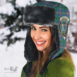Scottish Carmichael Ancient Clans Tartan Trapper Hat - Crest Classic Scottish Plaid Tartan Plaid