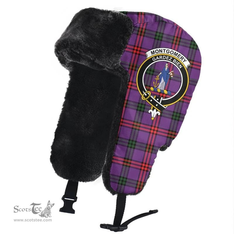 Scottish Montgomery Modern Clans Tartan Trapper Hat - Crest Classic Scottish Plaid Tartan Plaid