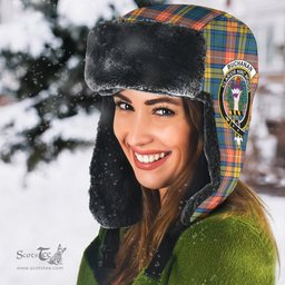 Scottish Buchan Ancient Clans Tartan Trapper Hat - Crest Classic Scottish Plaid Tartan Plaid