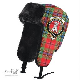 Scottish MacLean of Duart Modern Clans Tartan Trapper Hat - Crest Classic Scottish Plaid Tartan Plaid