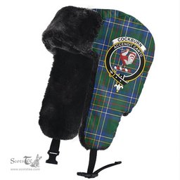 Scottish Cockburn Ancient Clans Tartan Trapper Hat - Crest Classic Scottish Plaid Tartan Plaid