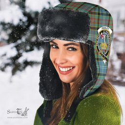 Scottish Paisley District Clans Tartan Trapper Hat - Crest Classic Scottish Plaid Tartan Plaid