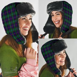 Scottish Campbell of Cawdor Modern Clan Tartan Trapper Hat - Classic Scottish Plaid Tartan Plaid