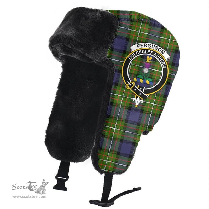 Scottish Fergusson Modern Clans Tartan Trapper Hat - Crest Classic Scottish Plaid Tartan Plaid
