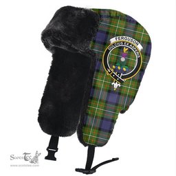 Scottish Fergusson Modern Clans Tartan Trapper Hat - Crest Classic Scottish Plaid Tartan Plaid