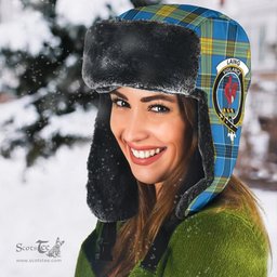 Scottish Laing Clans Tartan Trapper Hat - Crest Classic Scottish Plaid Tartan Plaid